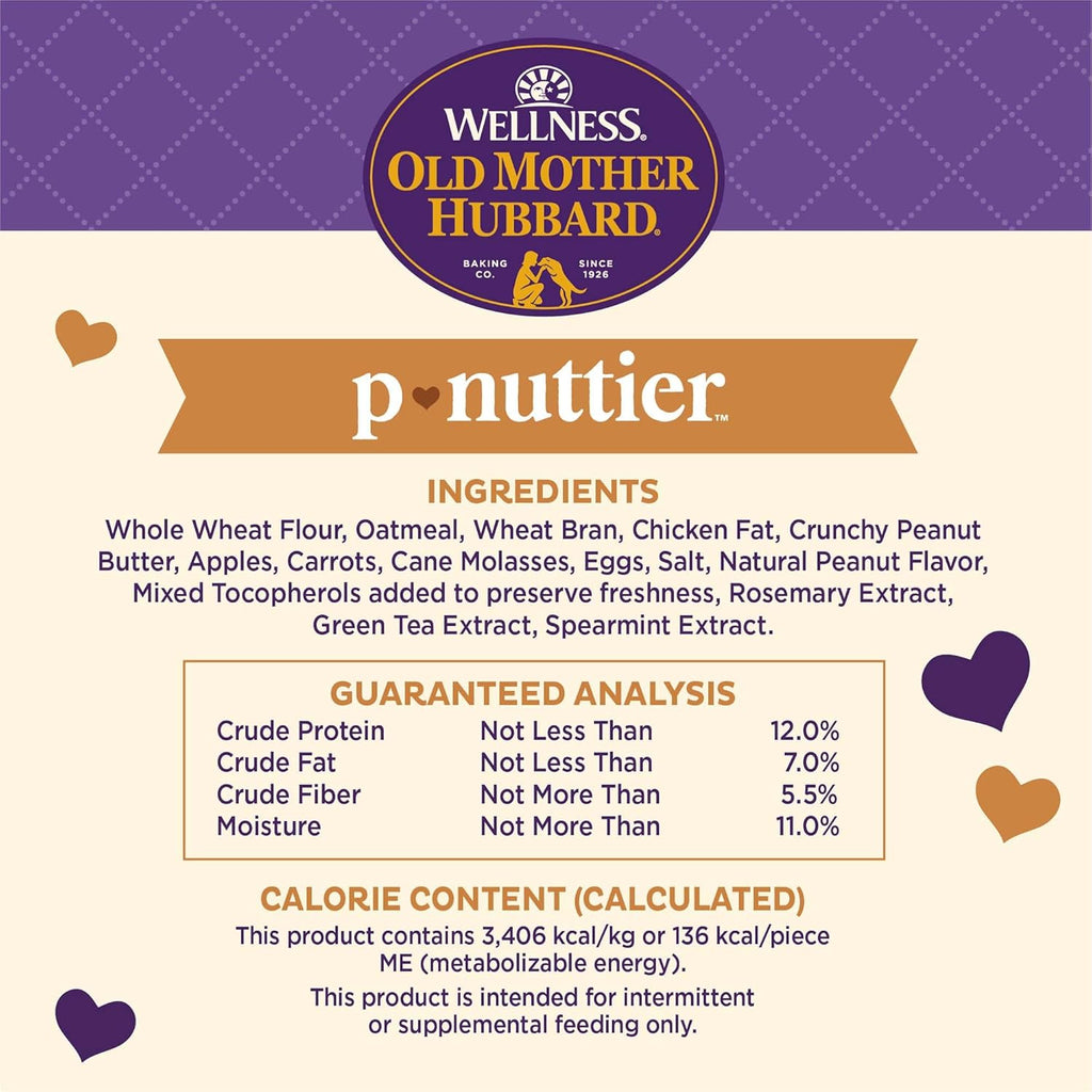 Old Mother Hubbard Wellness P-Nuttier Dog Biscuits, Natural, Training Treats, Peanut Butter Flavor, Large Size - view 6