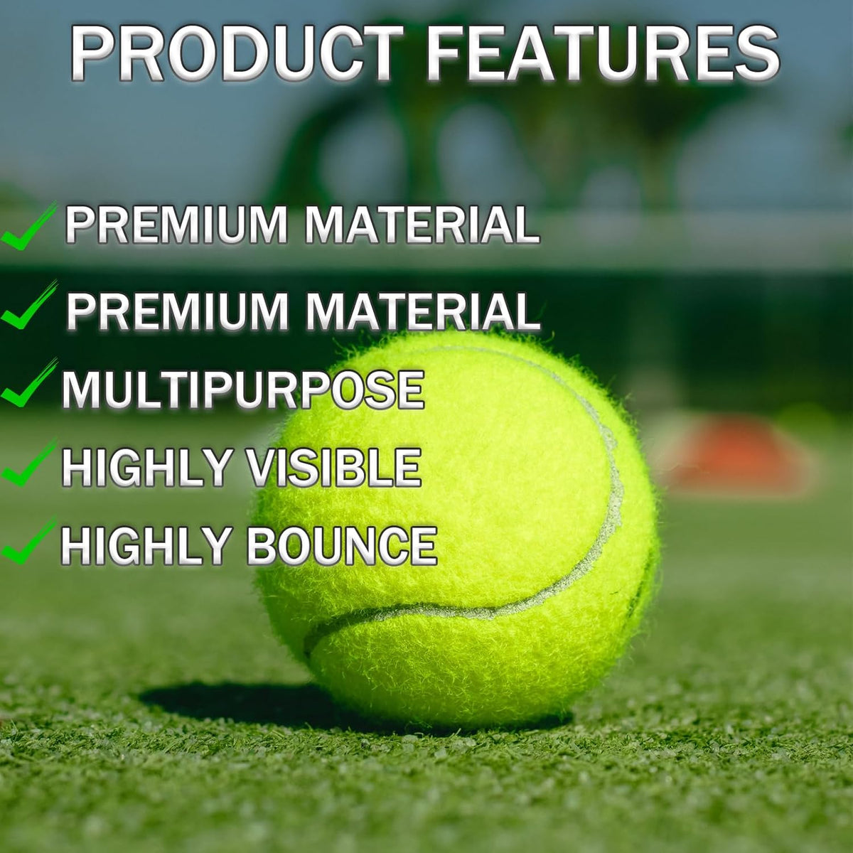 SHYUJAJIE Tennis Balls, 20 Pack Training Tennis Balls,High Elasticity Practice Tennis for Beginner, Exercise P - view 5