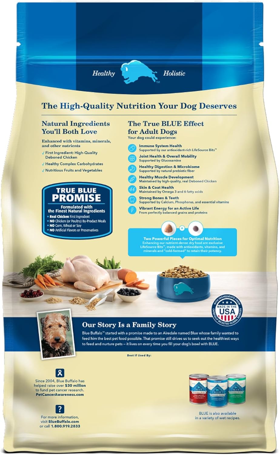 Blue Buffalo Life Protection Formula Adult Dry Dog Food, Helps Build and Maintain Strong Muscles, Made with Na - view 2