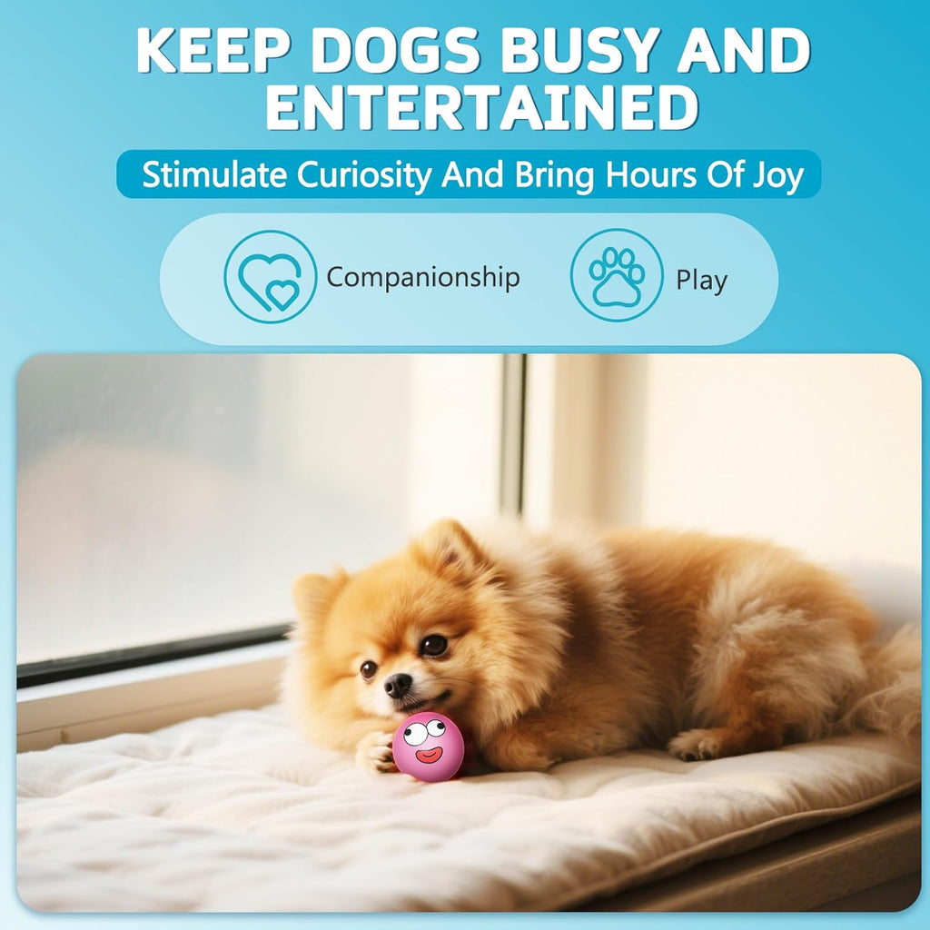 HDSX Squeaky Dog Toys Soft Latex Rubber Squeaky Dog Balls for Puppy Small Pet Dogs (8 Pack) (Round Balls) - view 4