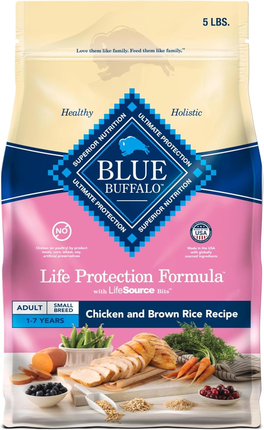 Blue Buffalo Life Protection Formula Adult Small Breed Dry Dog Food, Supports High Energy Needs, Made with Nat