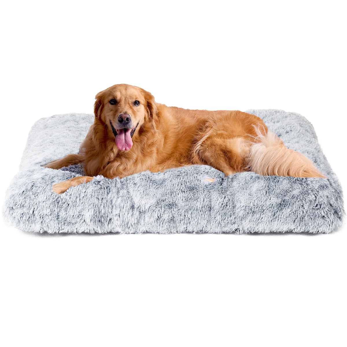 EHEYCIGA Fluffy Dog Crate Bed for Extra Large Dogs, Plush Faux Fur Pad, Calming Anti Anxiety XL Bed for Crate,