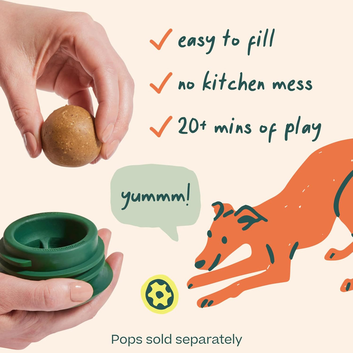 WOOF Pupsicle - Long-Lasting Interactive Dog Toy to Keep Your Pup Busy and Distracted - Safe for Dogs - Low-Me - view 3