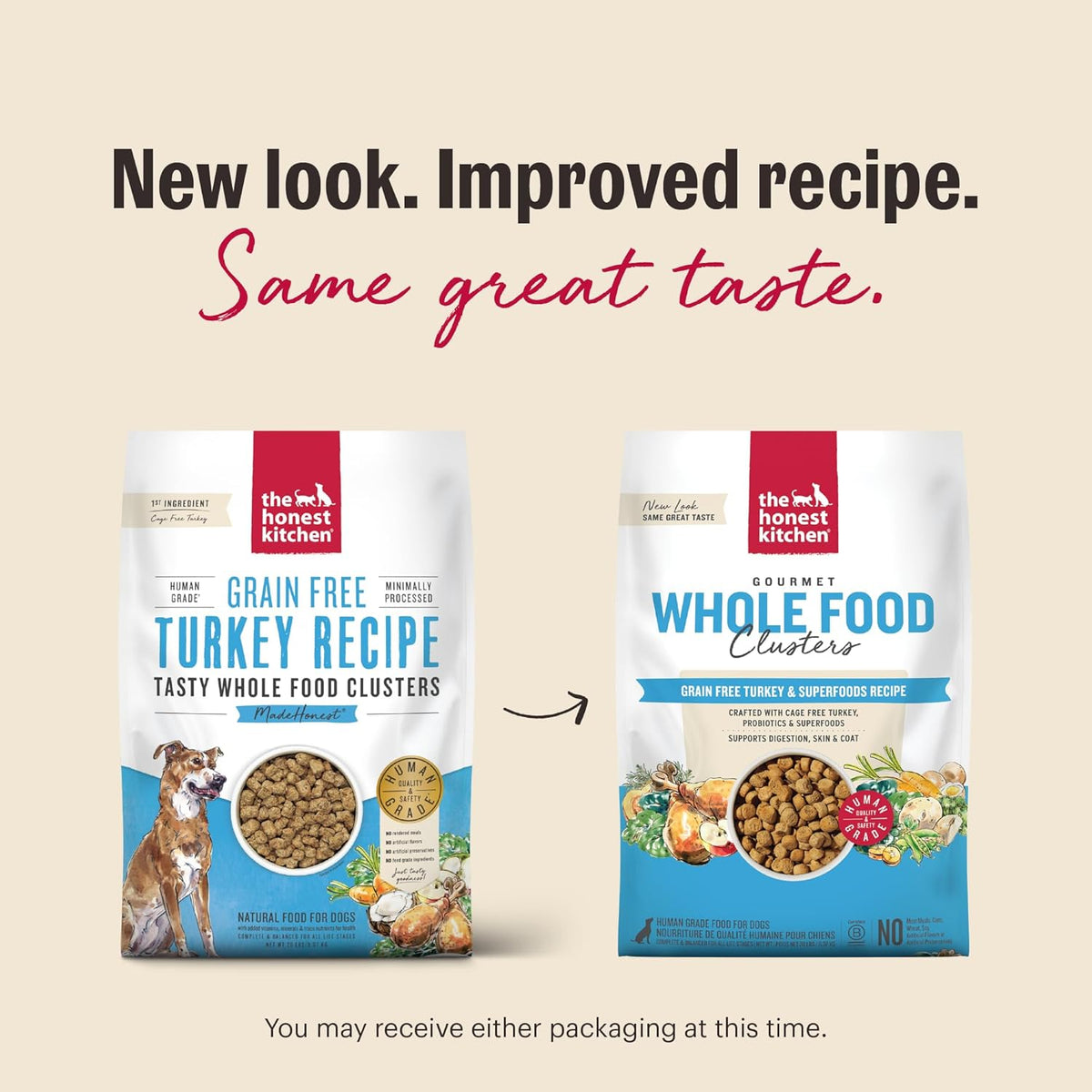 The Honest Kitchen Whole Food Clusters Grain Free Turkey Dry Dog Food, 20 lb Bag - view 3