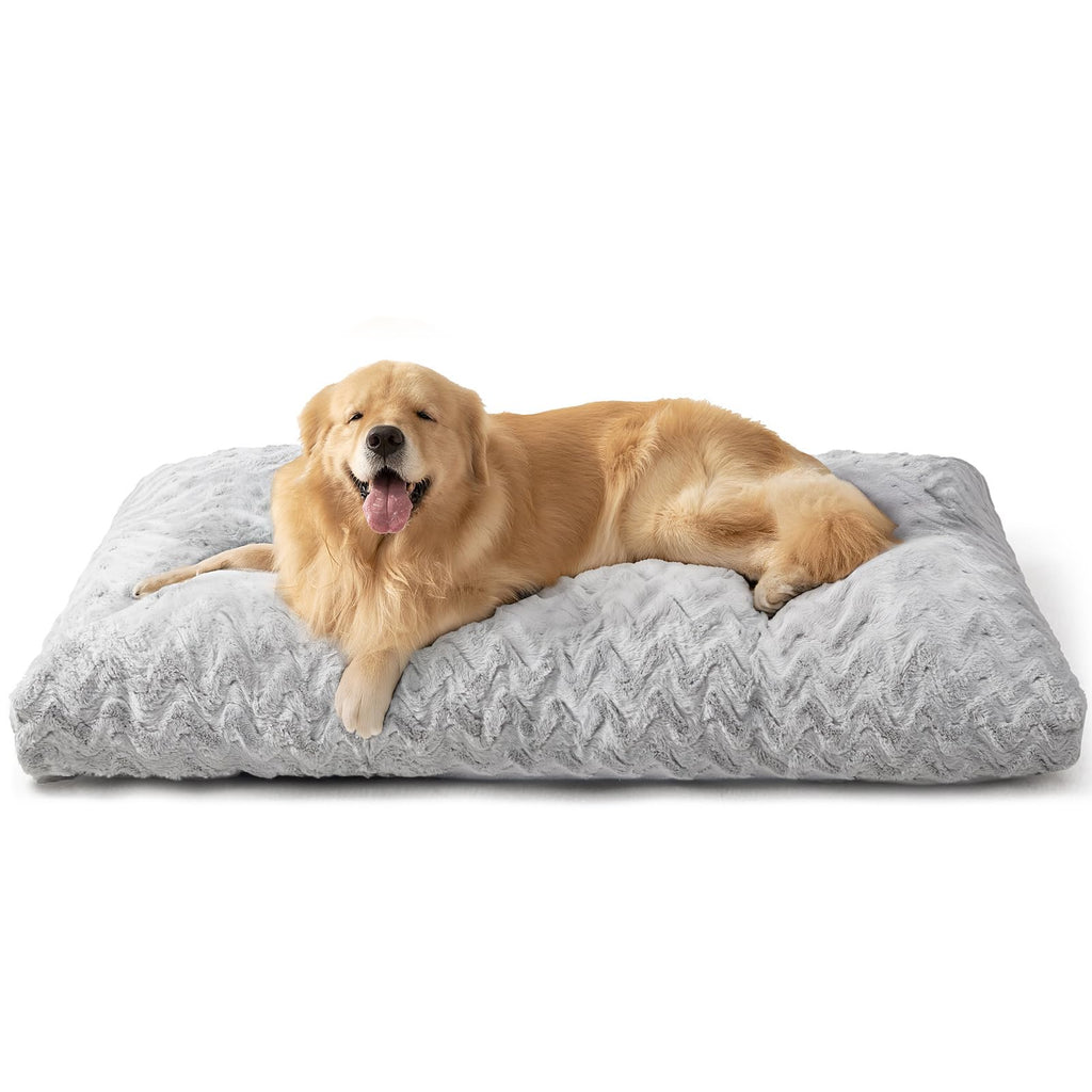 EHEYCIGA Washable Large Dog Bed for Crate 35x23 Inch, Reversible Kennel Pad for Dogs Weight Up to 45 lbs, Plus