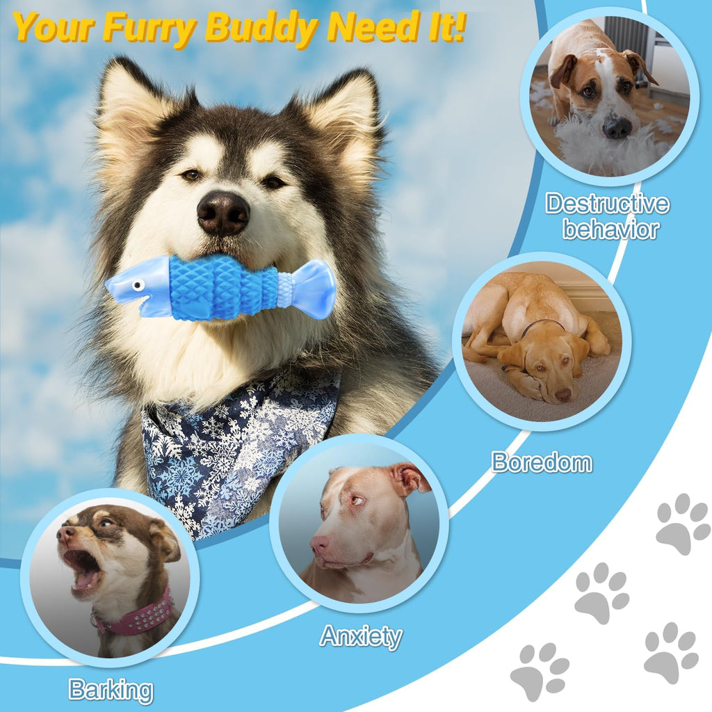 WinTour Tough Dog Toys for Aggressive Chewers, Indestructible Dog Chewers for Medium & Large Breeds, Squeaky D - view 2