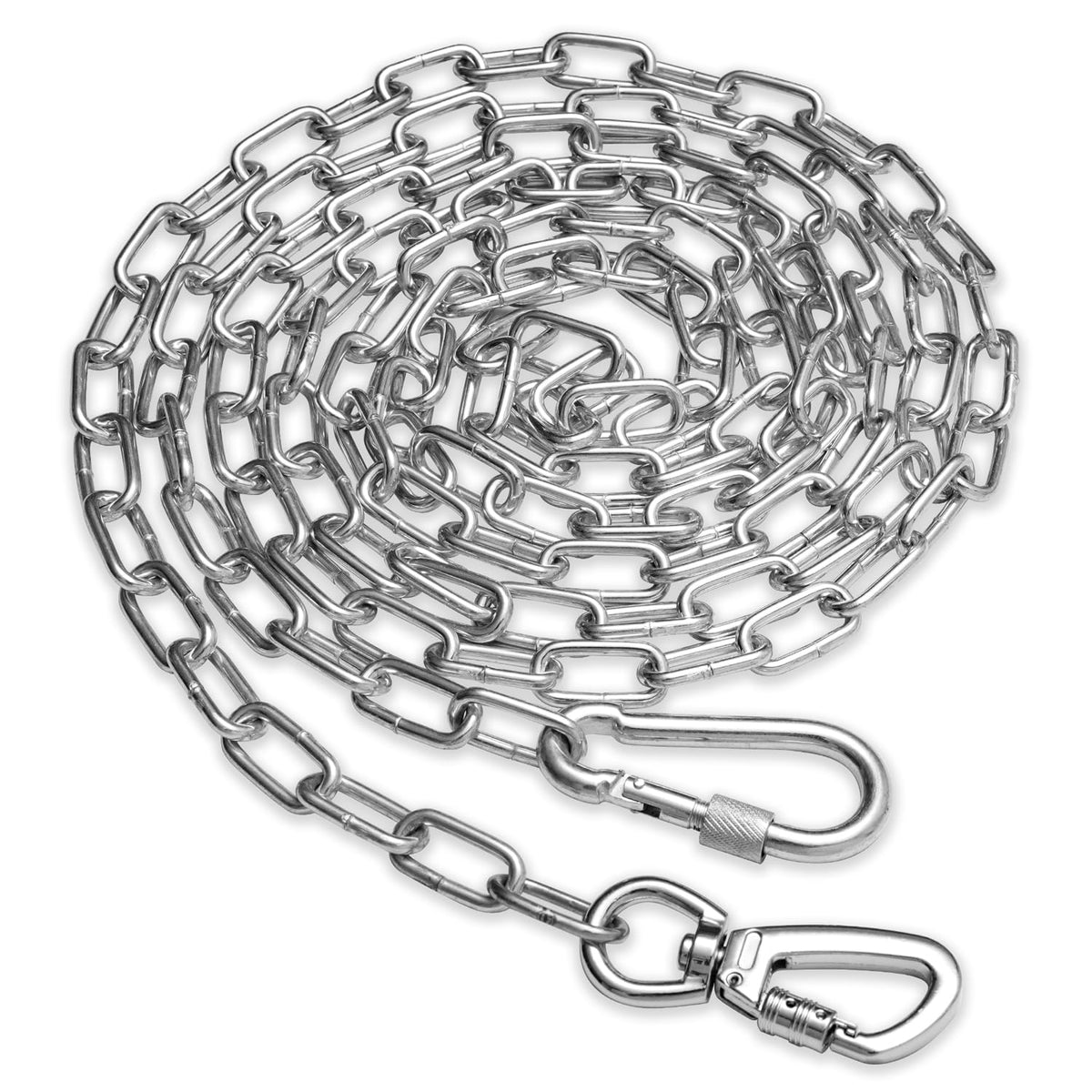 Heavy Duty Dog Chain for Yard-15FT Metal Dog Chain Leash Chew Proof,Long Dog Lead for Outside with Strong Swiv