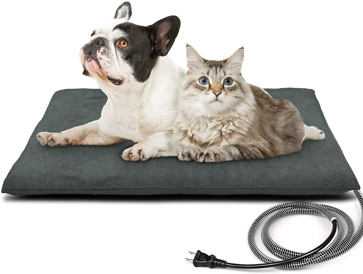 PETNF Outdoor Heated Pet Bed with Waterproof Cover,Pet Heating Pads for Dog,Soft Electric Blanket Auto Tempera