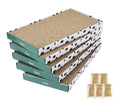 PAWSFANS Cat Scratcher Cardboard Scratch Pad with Box Durable Corrugate Scratching Board Kitty Sofa Lounge Bed