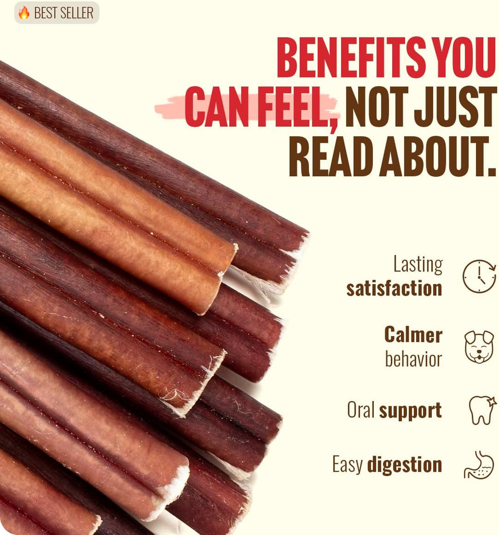 Natural Farm Odor-Free Bully Sticks (6 Inch, 25 count),1.3 lb. Bag, Fully Digestible 100% Beef Pizzle Chews,Gr - view 6