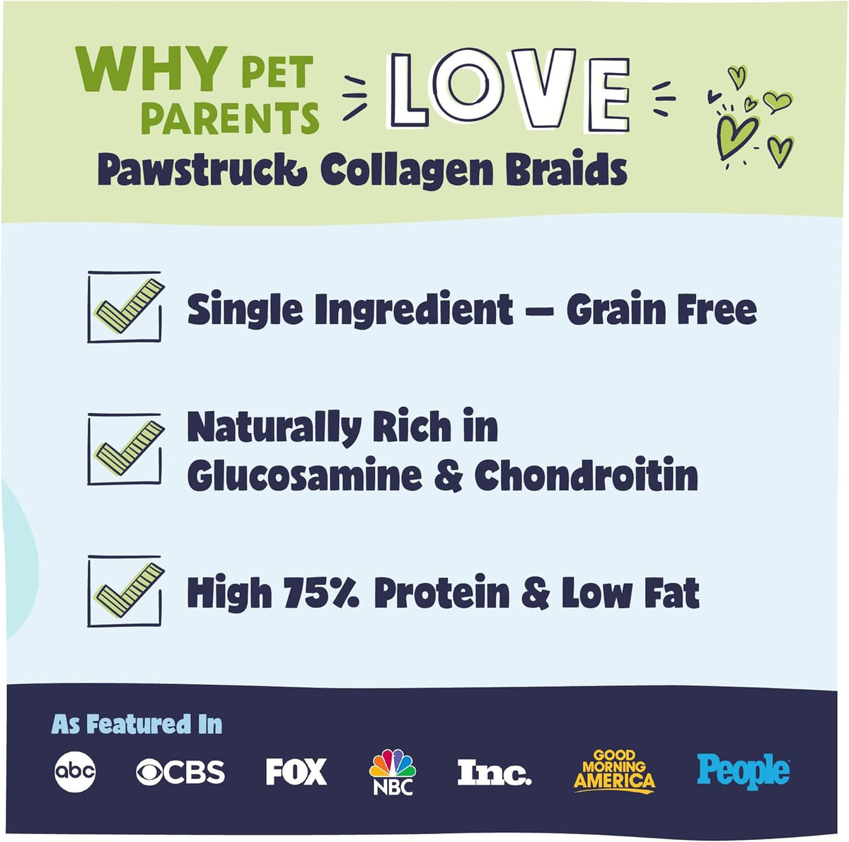Pawstruck Natural Large 10-13” Beef Collagen Braids for Dogs – Long-Lasting Rawhide & Bully Stick Alternative, - view 5