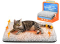 Self Warming Cat Bed, Heated Cat Bed, 2.0 Upgraded Thermal Foil Heating Pad, Plush Self-Heating Pet Mat for Cr