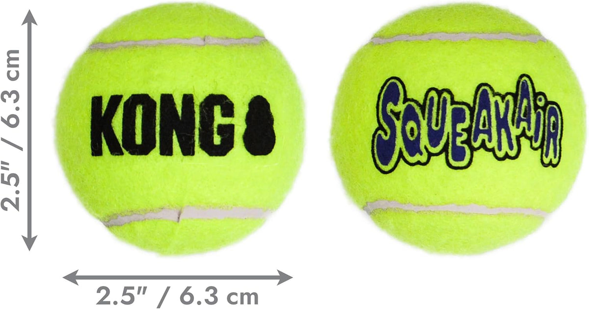 KONG Air Dog SqueakAir Dog Toy Tennis Balls, Medium (6 Pack) - view 3