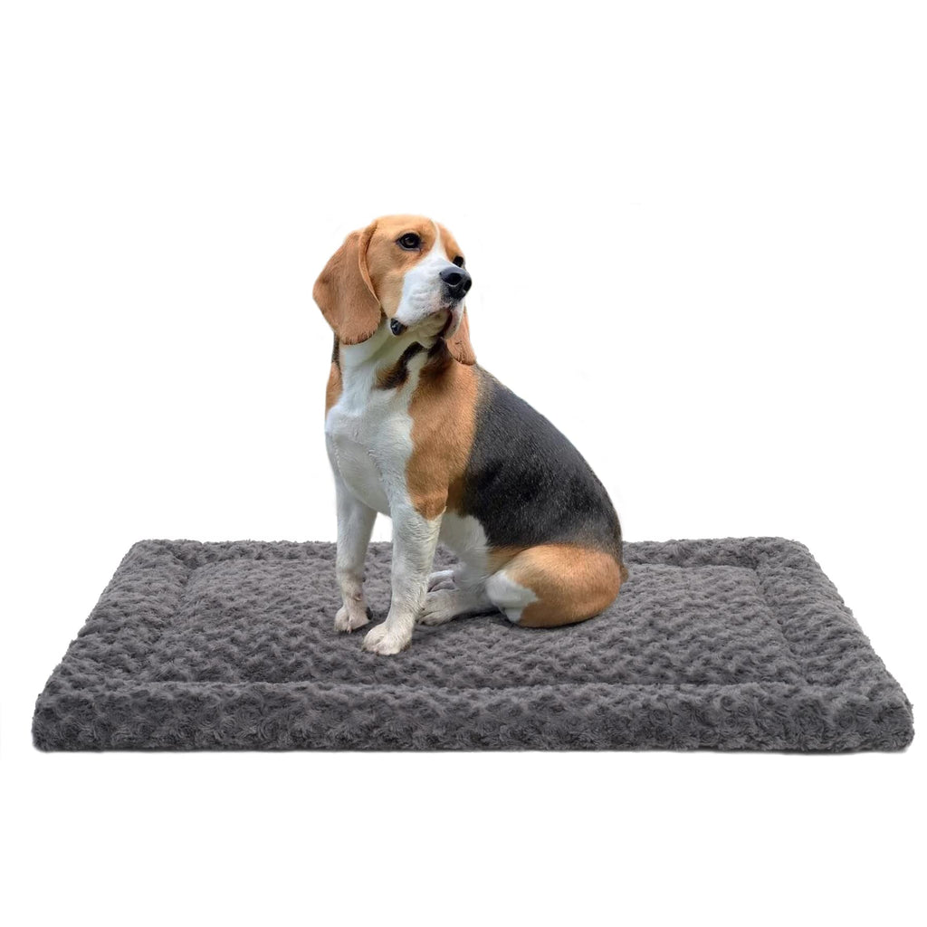 Washable Dog Bed Mat Ultra Soft Dog Crate Pad Comfy Fluffy Pet Kennel Beds Sleeping Mattress for Large Jumbo M