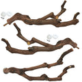 kathson Natural Parrot Perch Bird Stand Pole Wild Grape Stick Paw Grinding Fork Parakeet Climbing Standing Bra
