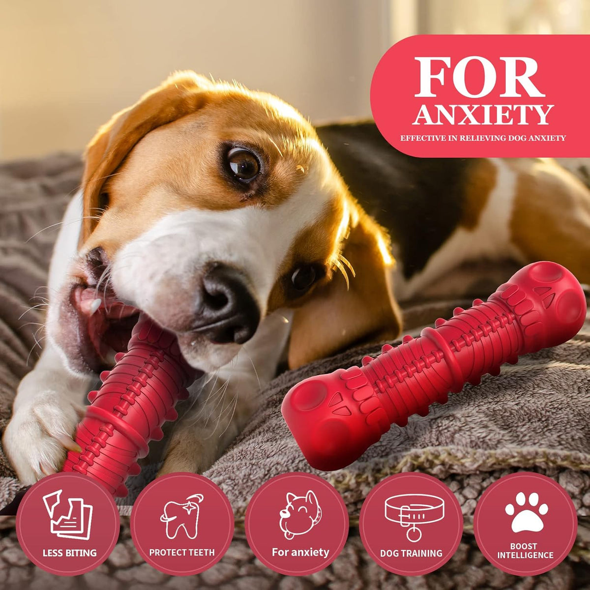 Dog Squeaky Toys for Aggressive Chewers, Durable Chew Toys for Large Medium Breed Dog, Dog Toys, Tough Durable - view 2