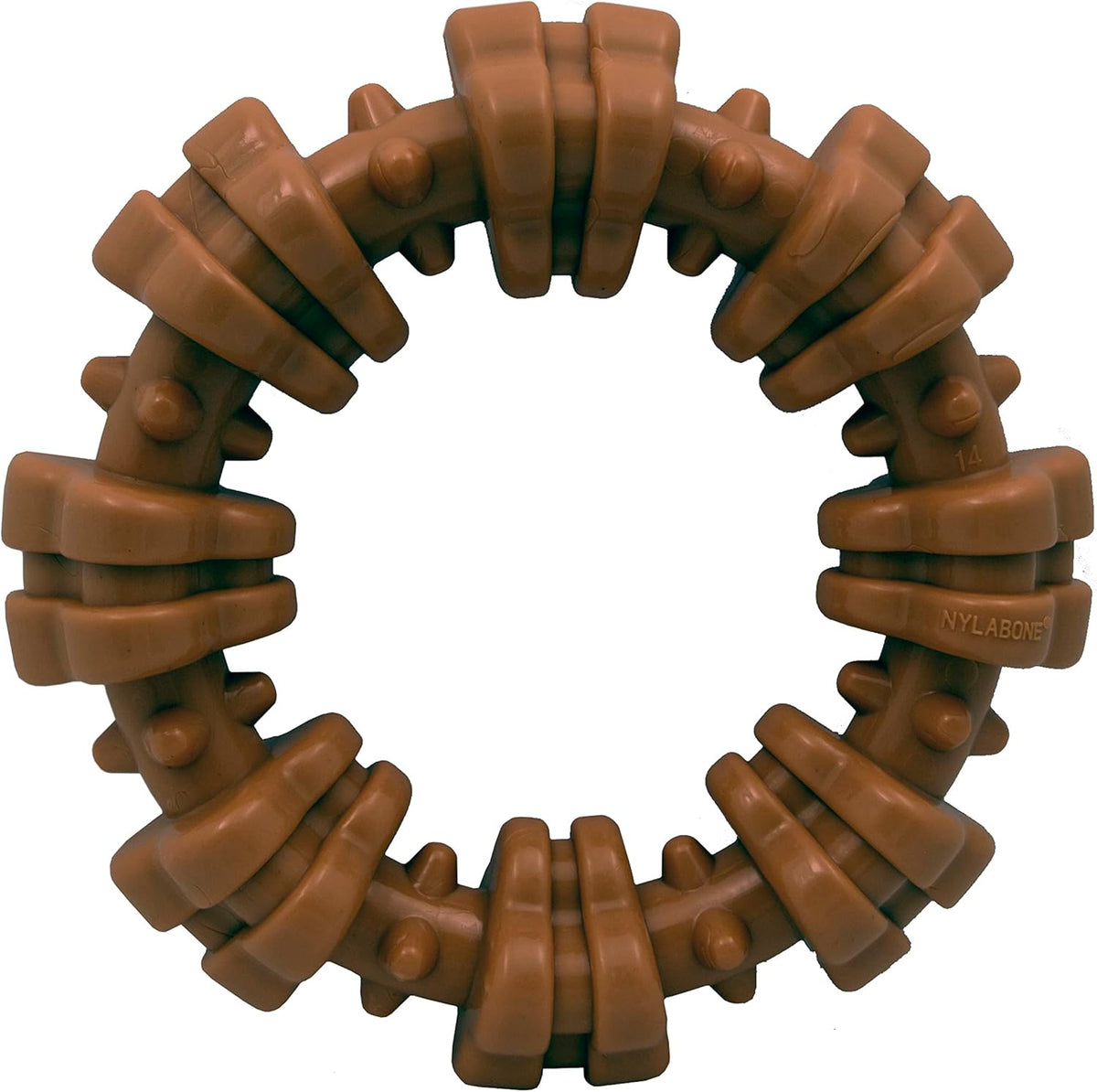 Nylabone Textured Ring Power Chew Toy for Small Dogs, Tough Dog Toys Durable Design for Aggressive Chewers, Be
