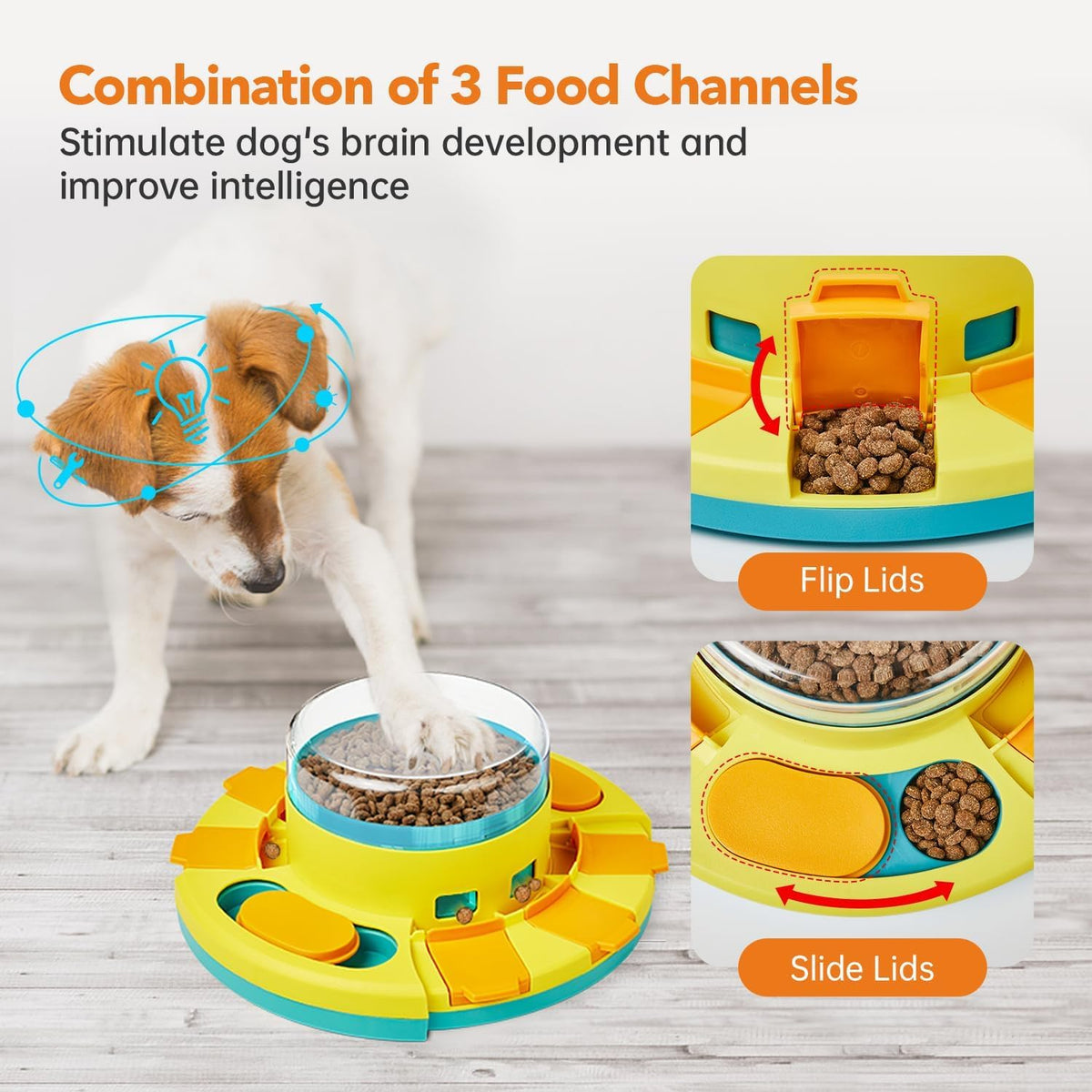 Potaroma Dog Puzzle Toy 2 Levels, Slow Feeder, Pup Food Treat Feeding Dispenser for IQ Training and Entertainm - view 3