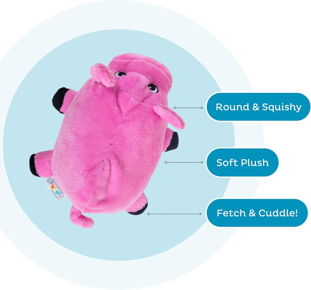 Outward Hound Fattiez Pig Plush Squeaky Dog Toy, Small - view 3
