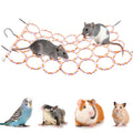 1Pcs Rat Climbing Rope Net Toy for Cage, Bird Hemp Rope Perch Swing, Ladder Rope Bridge Hanging Hammock, Small