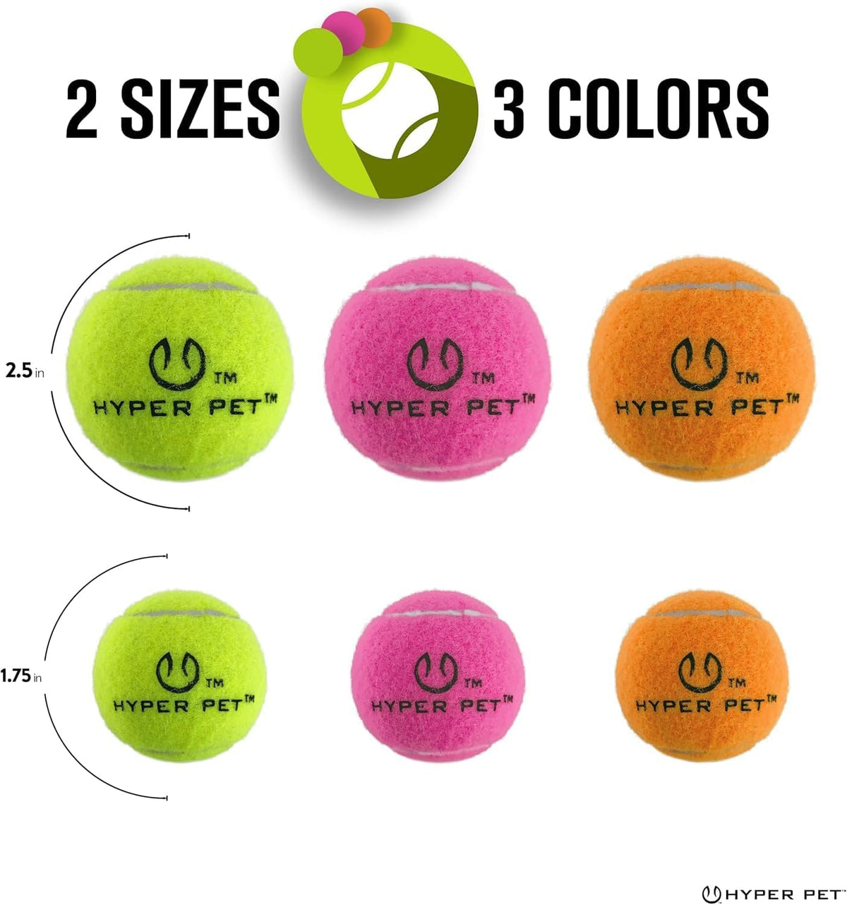 Hyper Pet MINI Tennis Balls for Dogs (Safe Dog Ball Tennis Balls for Exercise & Training) Interactive Toys wor - view 5