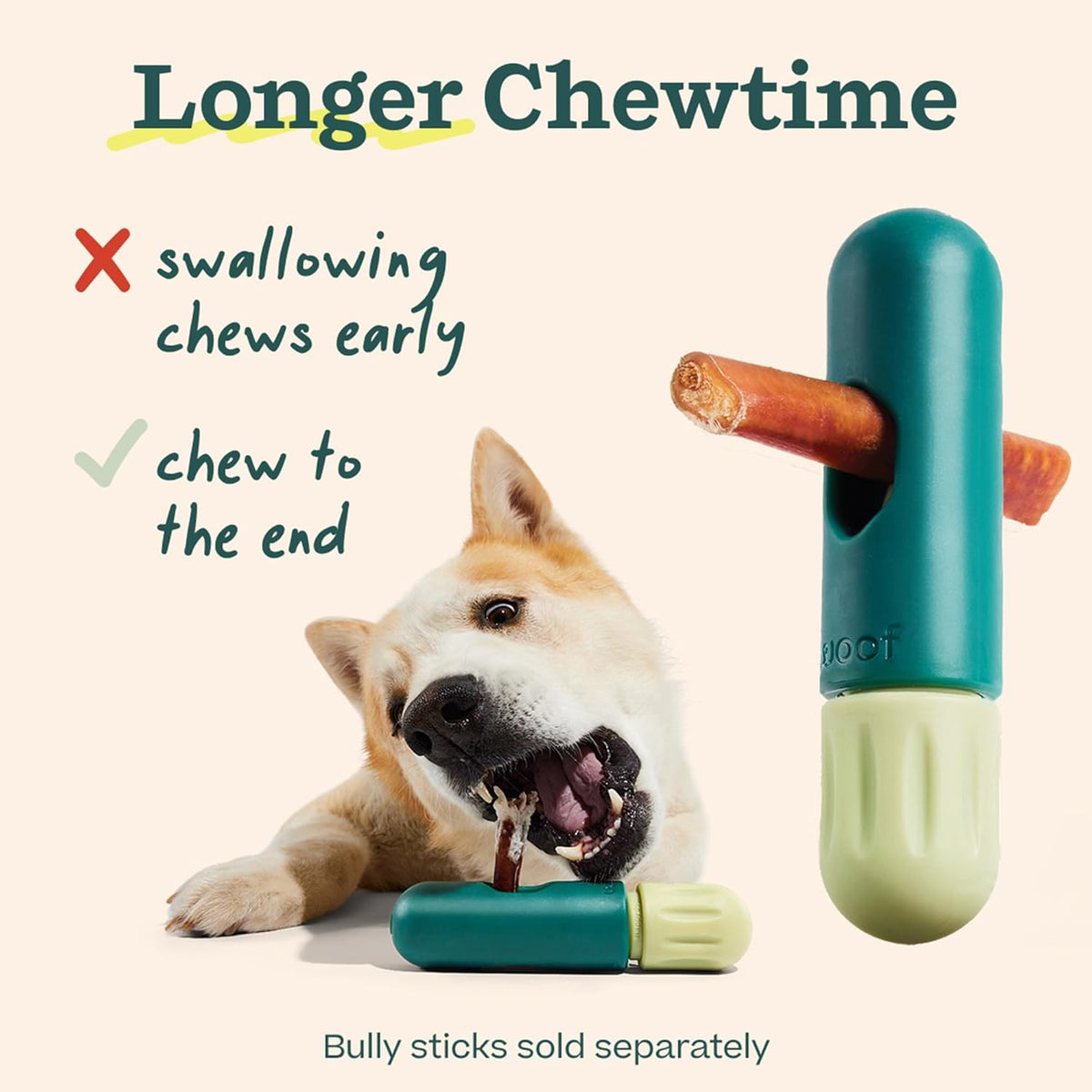 WOOF BullySafe - Bully Stick Holder - Durable Dog Chew Holder for Safe, Long-Lasting Play - Easy to Clean - No - view 5