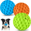 havit Indestructible Squeaky Dog Balls for Aggressive Chewers, Interactive Dog Toys to Keep Them Busy, Rubber 
