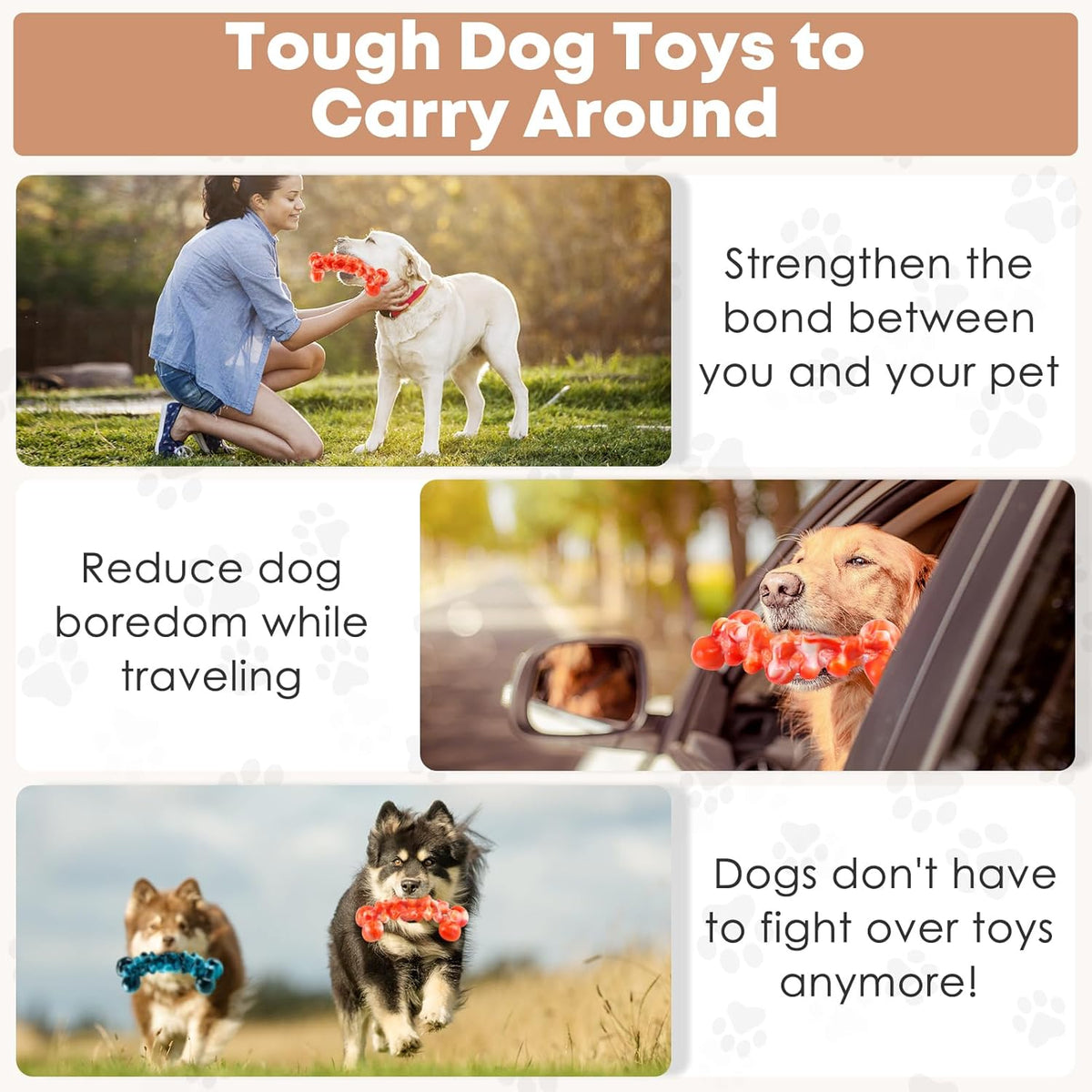 Dog Chew Toys for Aggressive Chewers - 2 Pack Indestructible Teeth Cleaning Chew Toys to Keep Them Busy for Me - view 7