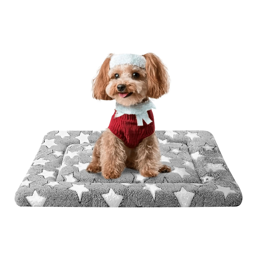 Dog Bed Mat, Reversible Crate Pad & Cute Dog Bed - Machine Washable Kennel Mat with Ultra Soft for Small Dogs 