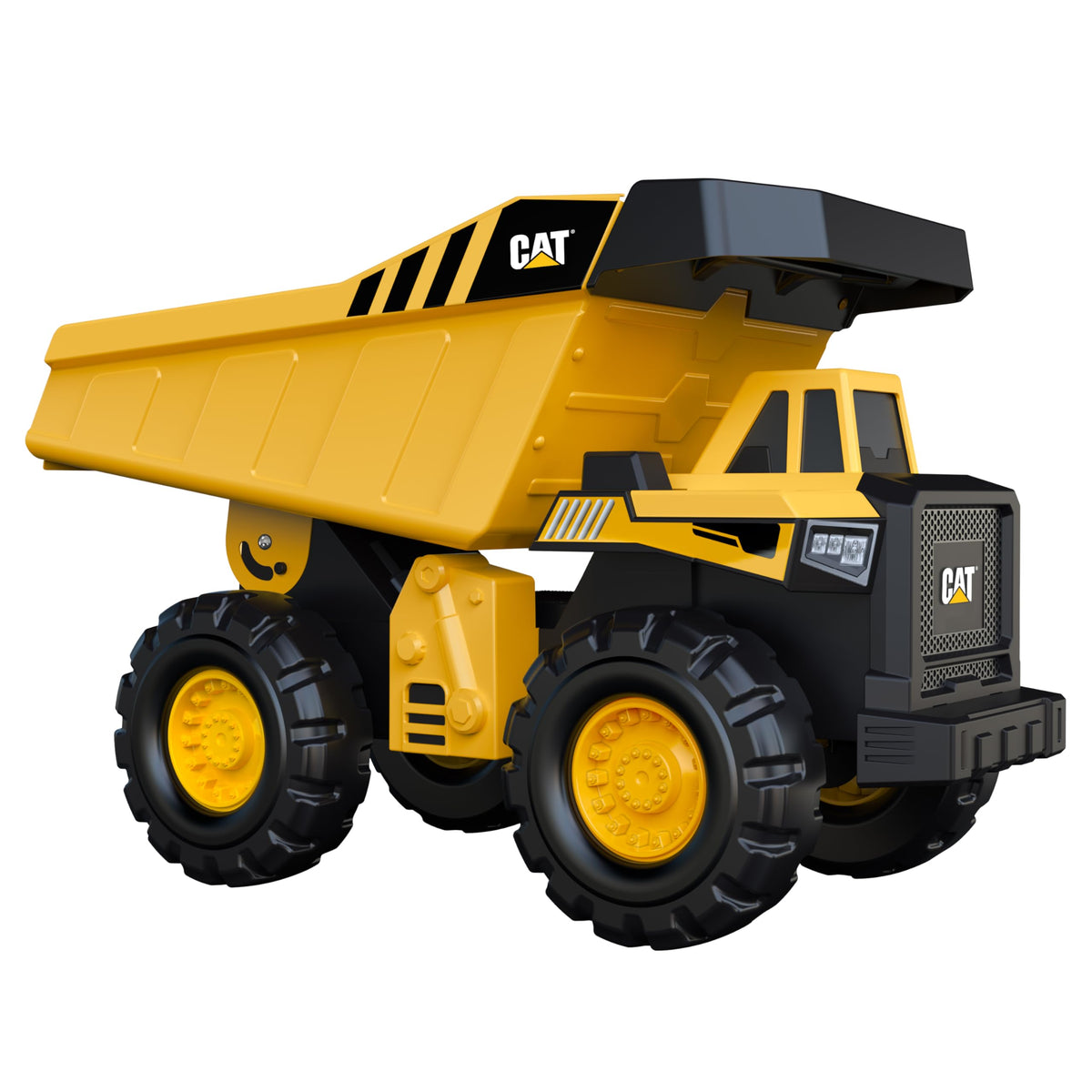 Cat Construction Toys, Steel Dump Truck 16" - Real Steel Body, Working Dump Bed, Oversize All-Terrain Wheels, 