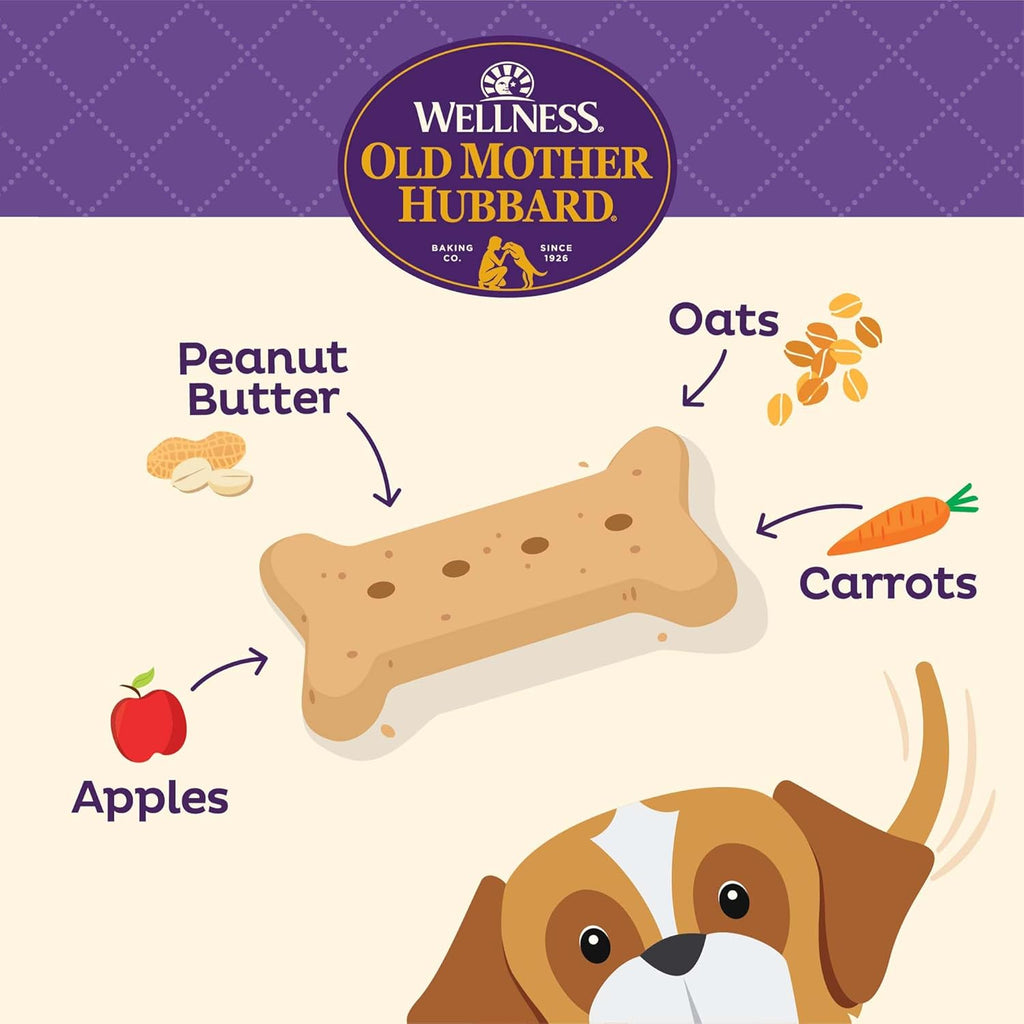 Old Mother Hubbard Wellness P-Nuttier Dog Biscuits, Natural, Training Treats, Peanut Butter Flavor, Large Size - view 2