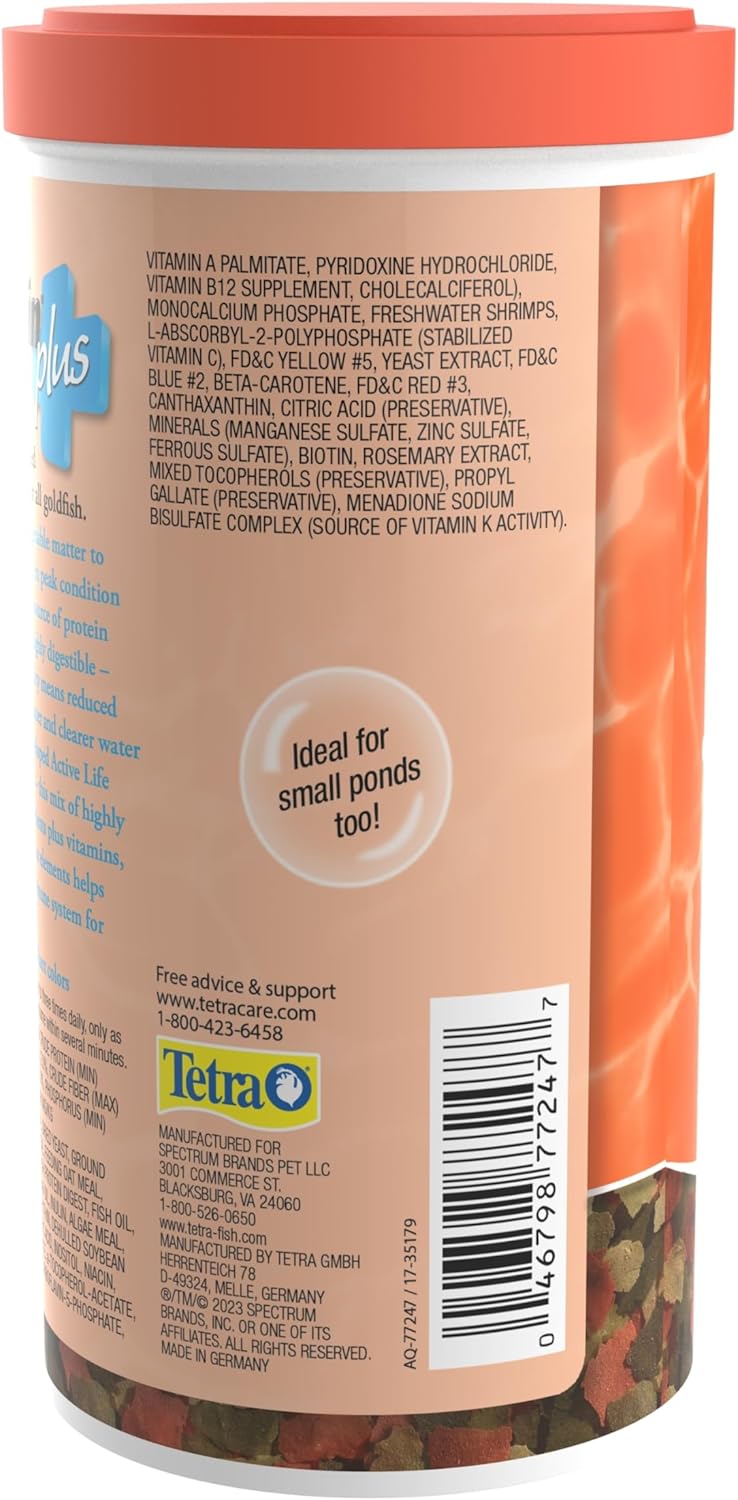 TetraFin Plus Goldfish Flakes 7.06 Ounces, Balanced Diet, With Algae To Promote Health - view 4