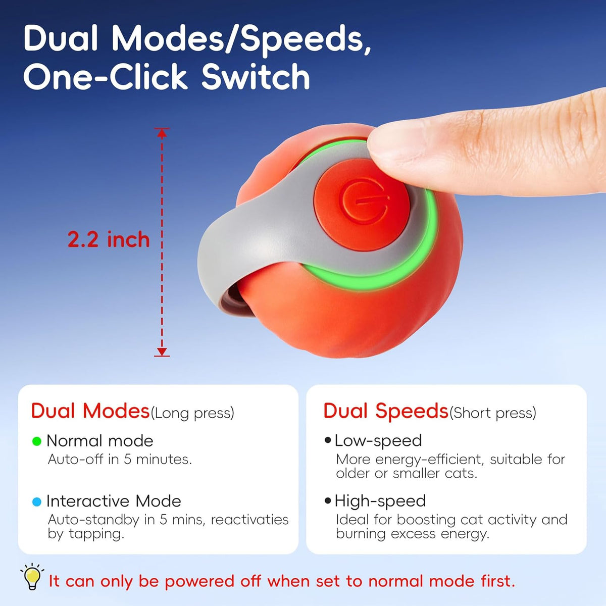 Potaroma Moving Ball Cat Toys with Feather Tail, Rechargeable 2025 New Interactive Toy for Indoor Cats Exercis - view 3