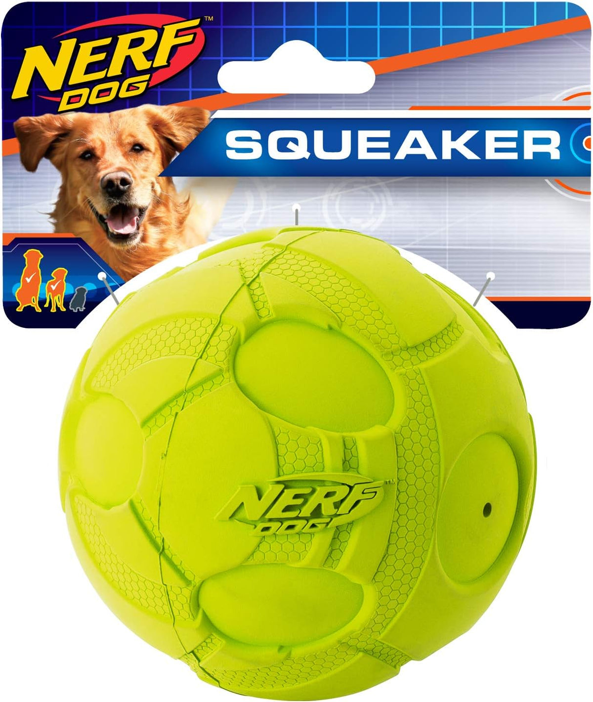 3.8in Bash Squeak Ball - Green