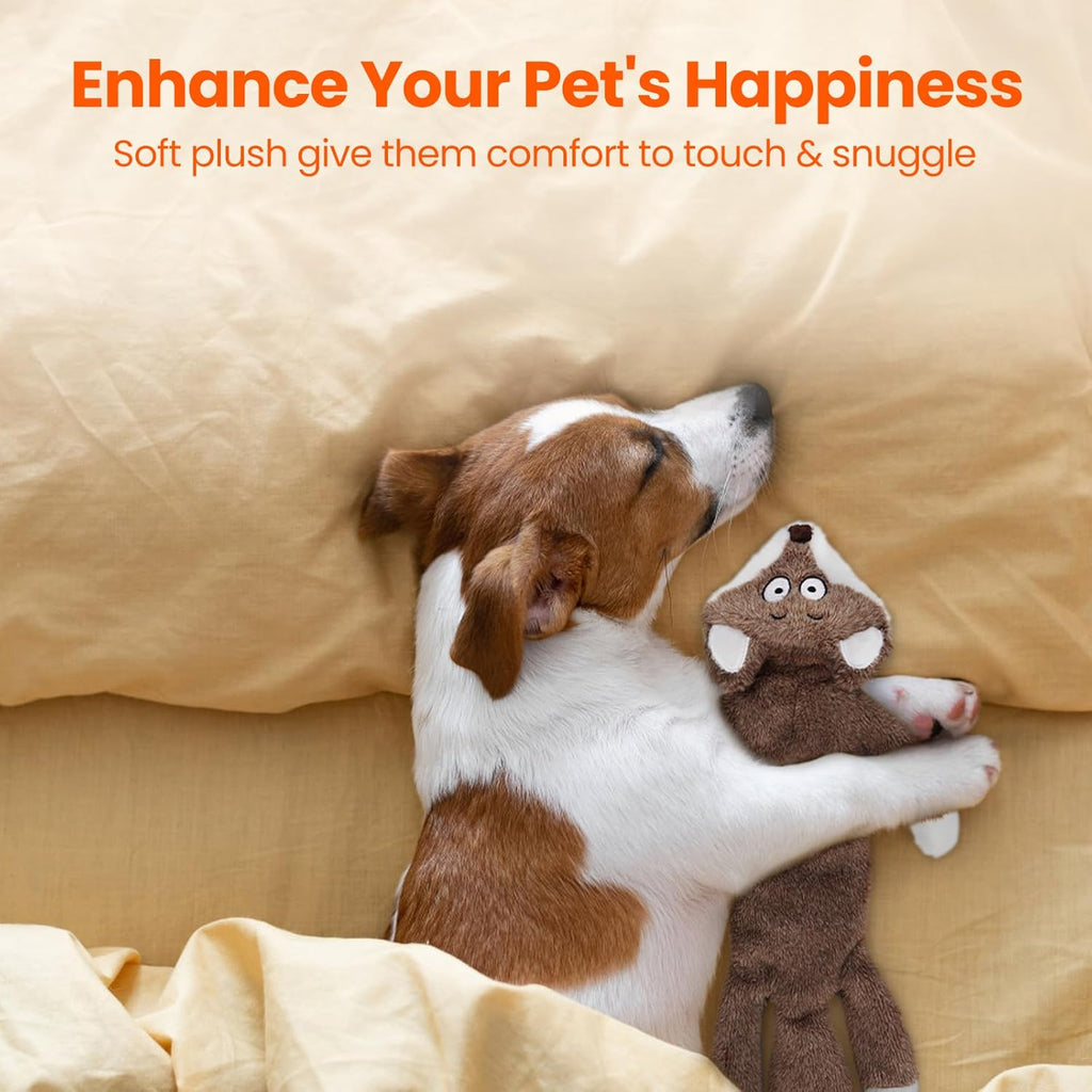 HGB No Stuffing Dog Toys for Aggressive Chewers, Squeaky Crinkle Plush Dog Toys to Keep Them Busy & Puppy Teet - view 5