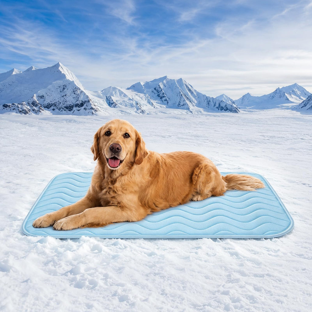 Dog Cooling Mat for Large Dogs, 40"x28" Breathable Self Cooling Crate Mat for Dogs & Cats, Portable Washable P