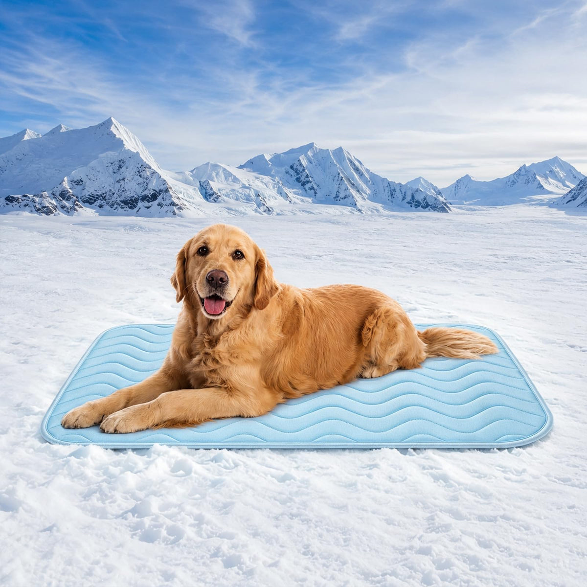 Dog Cooling Mat for Large Dogs, 40"x28" Breathable Self Cooling Crate Mat for Dogs & Cats, Portable Washable P