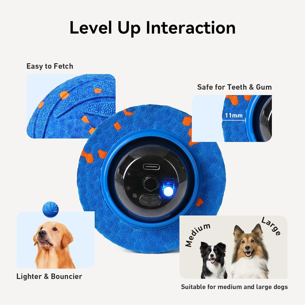 Cheerble Smart Interactive Dog Toy, Wicked Ball AIR, Automatic Moving, Bouncing, and Rotating, E-TPU Material, - view 7