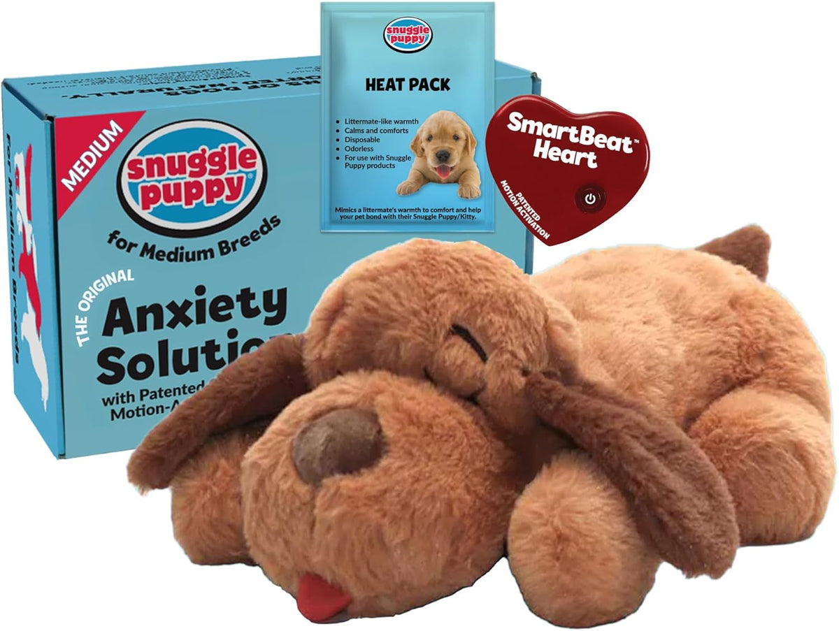 Original Snuggle Puppy Heartbeat Puppy Toy - Heartbeat Puppy for Dogs - Pet Anxiety Relief and Calming Aid - C