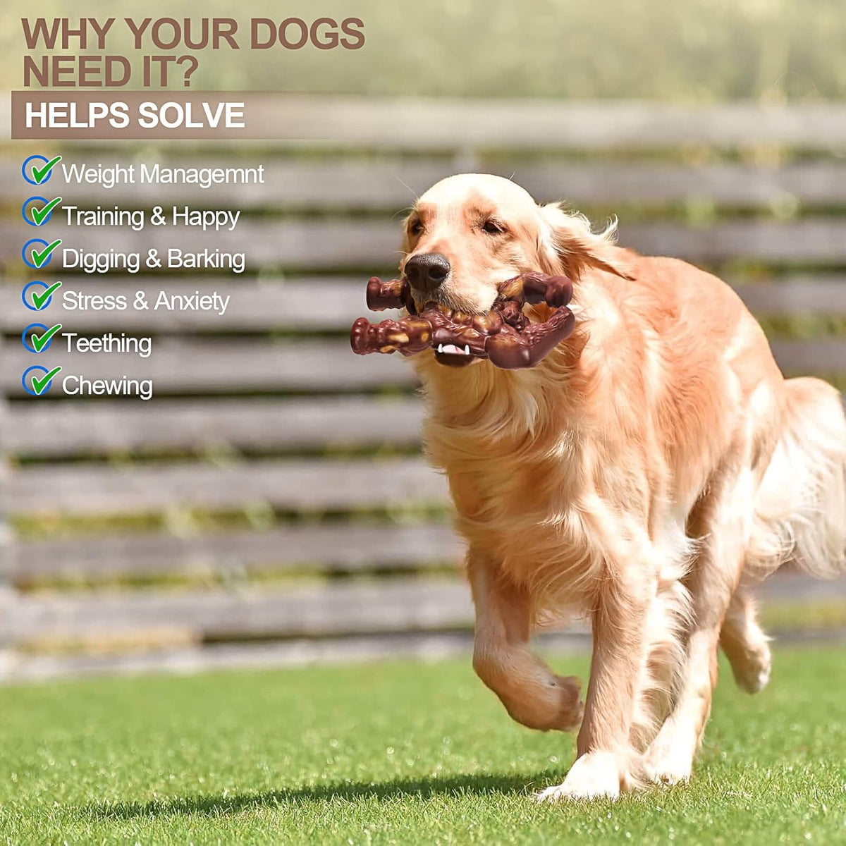 PETSTA Indestructible Dog Toys for Aggressive Chewers, Extreme Tough Toys for Large Dogs, Real Beef Flavored,  - view 6