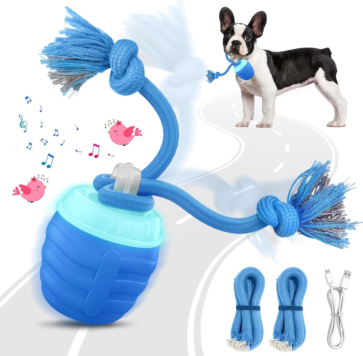 Interactive Dog Toys - 2026 Upgraded Motion Activated Balls for Medium/Large Dogs, Automatic Moving Dogs Toy W