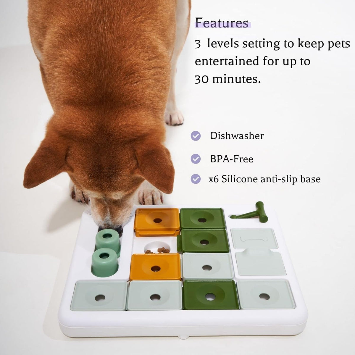Dog Puzzle Toy 3 Levels, Mental stimulating for Boredom and Smart Dogs, Treat Puzzle for All Breeds Dog - view 4