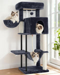 Gitelsnour Cat Tree, Cat Tower for Indoor Cats, 43.3 inch Cat Tree Tower with Sturdy Steel Tube, Hammock, Cat 