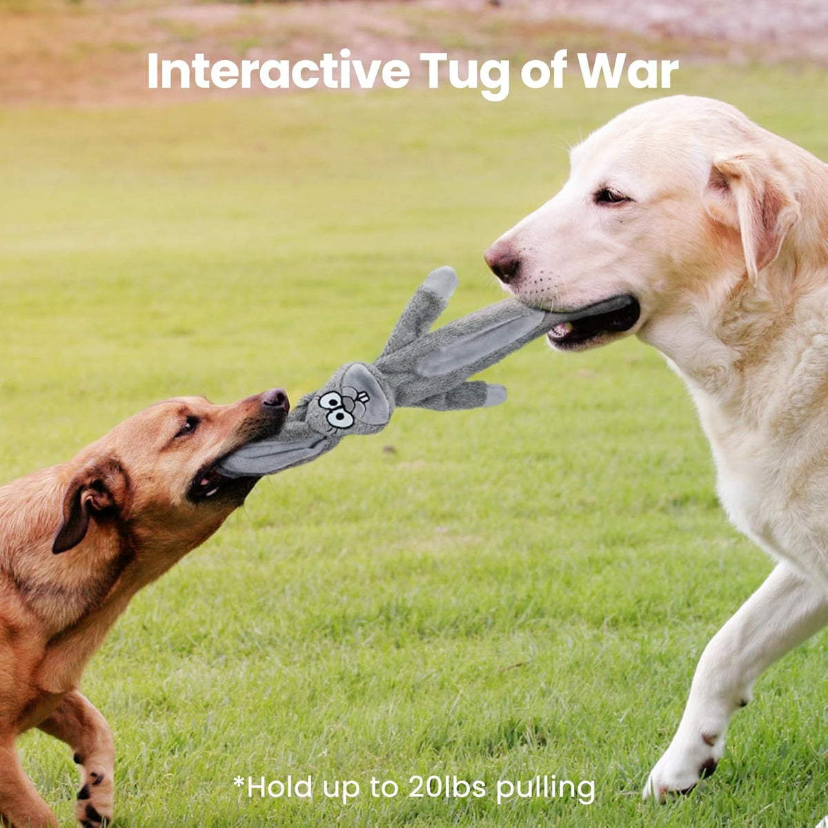 HGB No Stuffing Dog Toys for Aggressive Chewers, Squeaky Crinkle Plush Dog Toys to Keep Them Busy & Puppy Teet - view 4