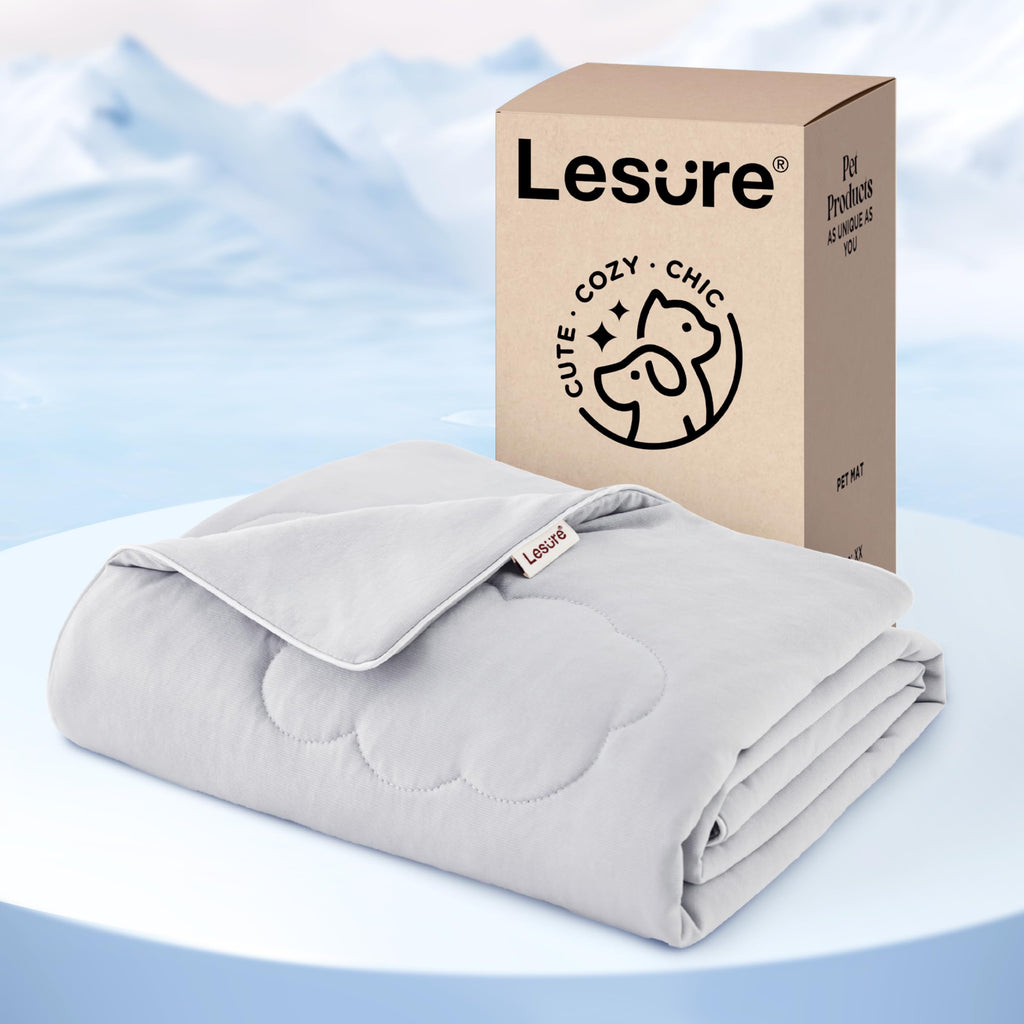 LE SURE Premium Cooling Blankets for Large Dogs - Washable Dog Cooling Throw Blanket with Q-MAX>0.4，Durable Se