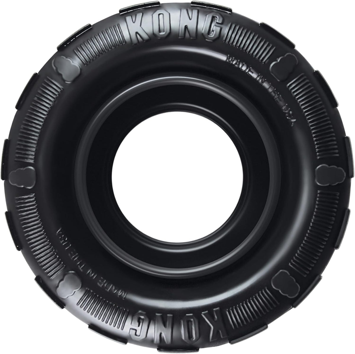 KONG Extreme Tires - KONG's Most Durable Natural Rubber Chew & Fetch Toy - Treat Dispenser Dog Tire Toy - Pet 
