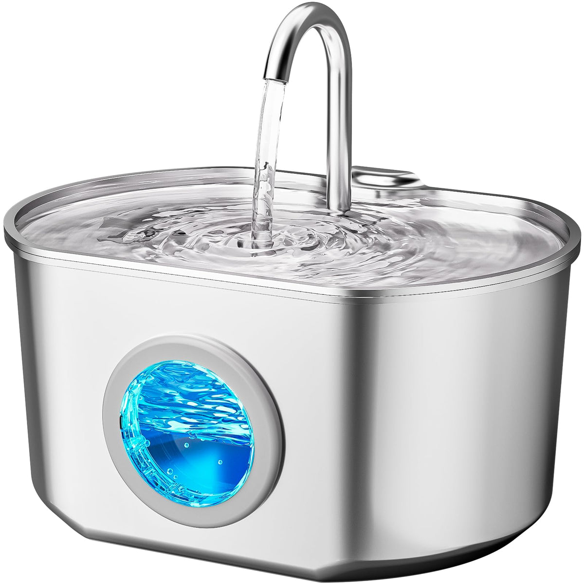 Cat Water Fountain Stainless Steel: 73oz/2.2L Cat Fountain for Drinking- Pet Water Fountain Inside - Automatic