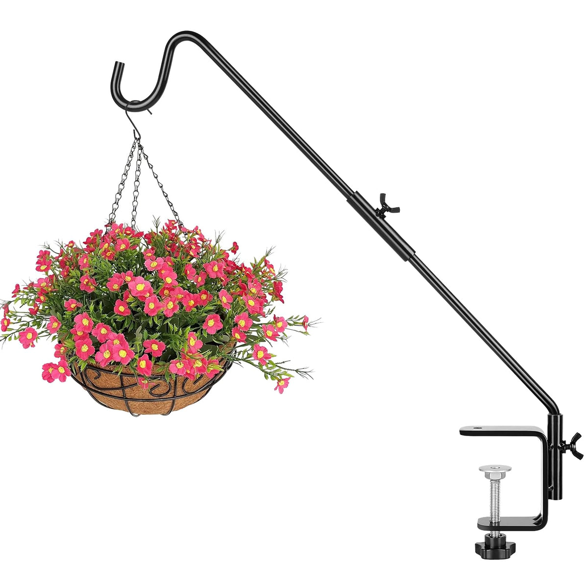 BOLITE Heavy Duty Deck Hook, 20 Inch Bird Feeder Hanger for Hummingbird Feeders, Planters, Lanterns, Wind Chim