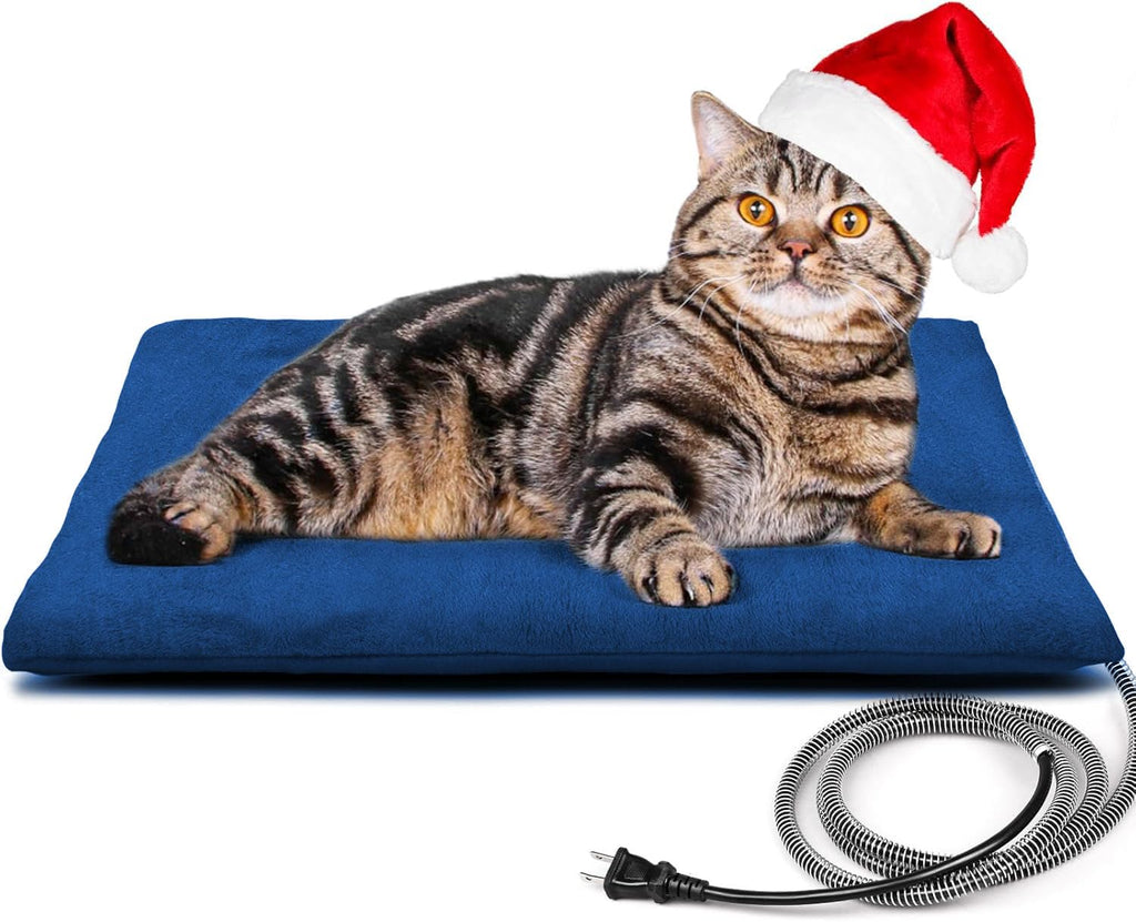 Kiroto Outdoor Pet Heating Pad for Cat Dog, Heated Mat with Waterproof Cover and Automatic Temperature Control