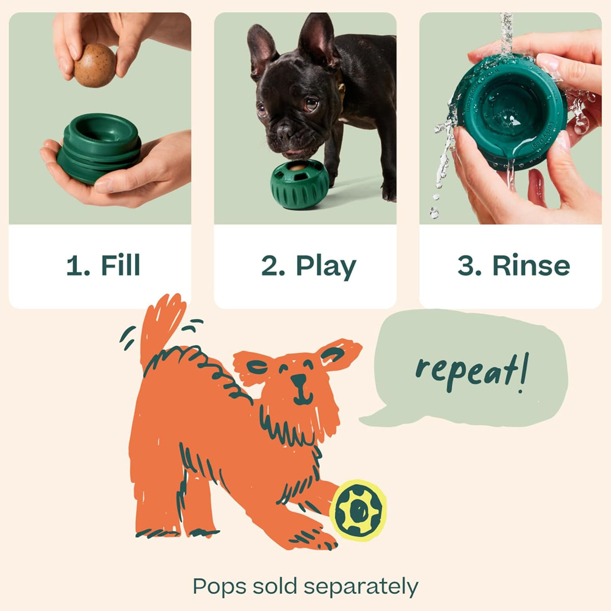 WOOF Pupsicle - Long-Lasting Interactive Dog Toy to Keep Your Pup Busy and Distracted - Safe for Dogs - Low-Me - view 4